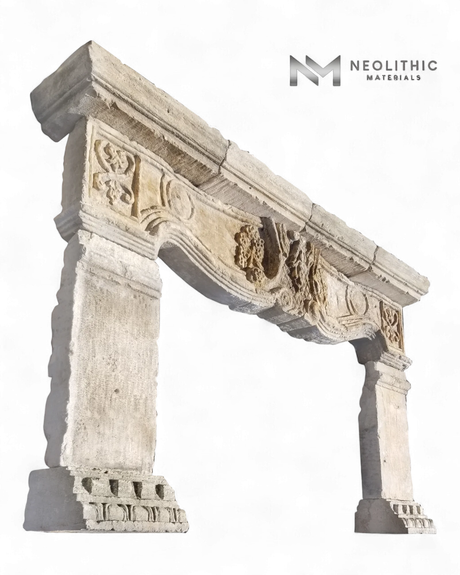 Reclaimed Limestone Mantel - Image 2
